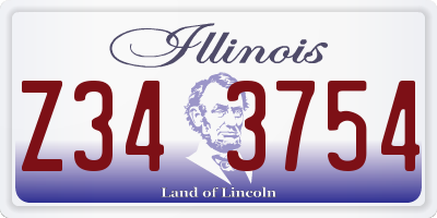 IL license plate Z343754