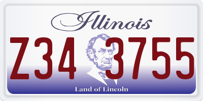 IL license plate Z343755