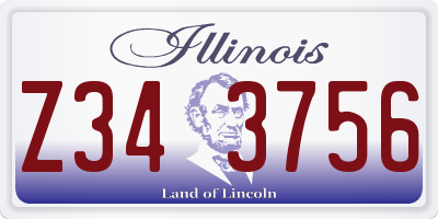 IL license plate Z343756