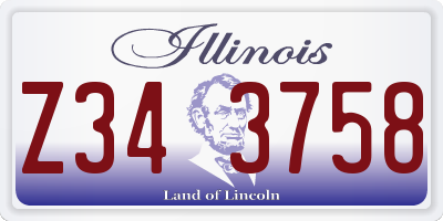 IL license plate Z343758