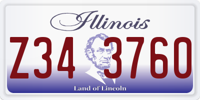 IL license plate Z343760