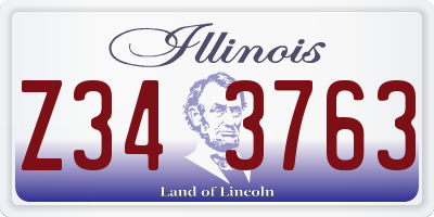 IL license plate Z343763