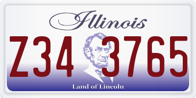 IL license plate Z343765