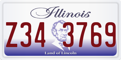 IL license plate Z343769