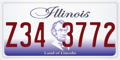 IL license plate Z343772