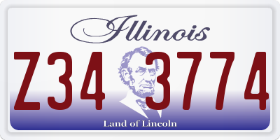 IL license plate Z343774