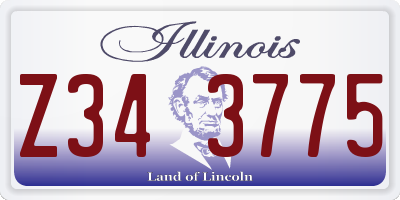IL license plate Z343775