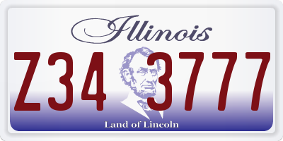 IL license plate Z343777