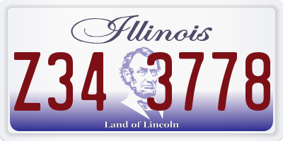 IL license plate Z343778