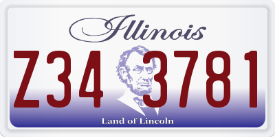 IL license plate Z343781