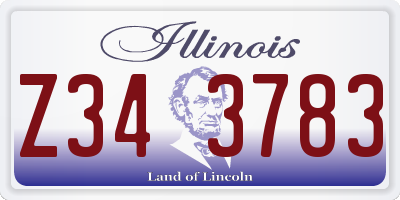 IL license plate Z343783
