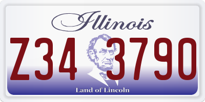 IL license plate Z343790
