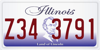 IL license plate Z343791