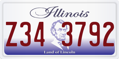 IL license plate Z343792