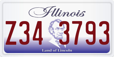 IL license plate Z343793