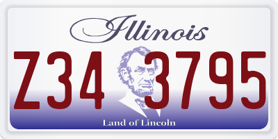 IL license plate Z343795