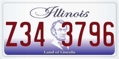 IL license plate Z343796