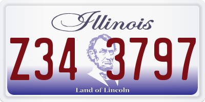 IL license plate Z343797