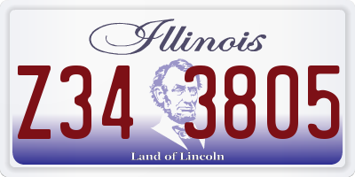 IL license plate Z343805