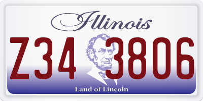 IL license plate Z343806