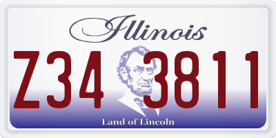 IL license plate Z343811