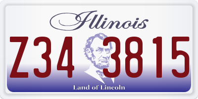 IL license plate Z343815