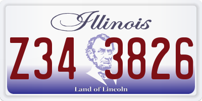 IL license plate Z343826
