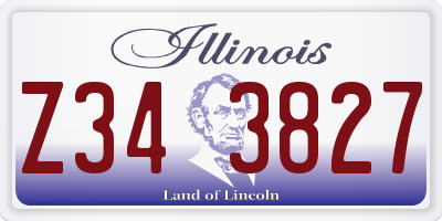 IL license plate Z343827