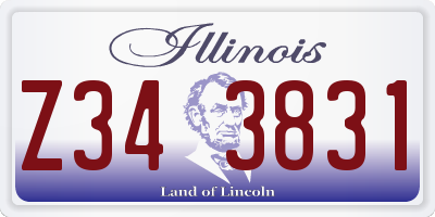 IL license plate Z343831