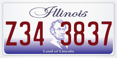 IL license plate Z343837