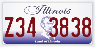 IL license plate Z343838