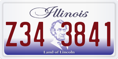 IL license plate Z343841