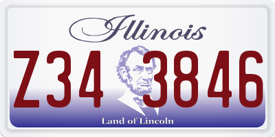 IL license plate Z343846