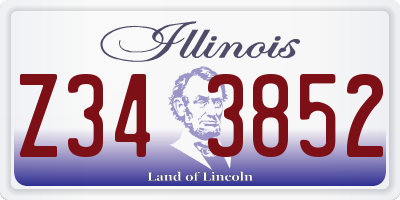 IL license plate Z343852