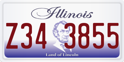 IL license plate Z343855