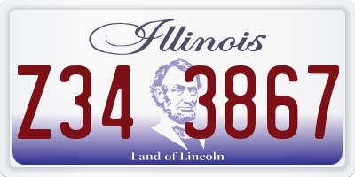 IL license plate Z343867