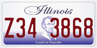 IL license plate Z343868