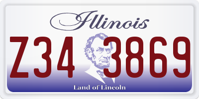 IL license plate Z343869