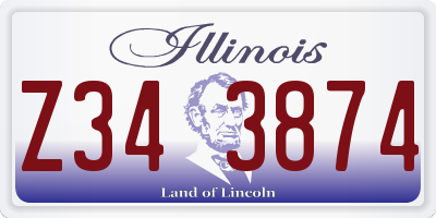 IL license plate Z343874