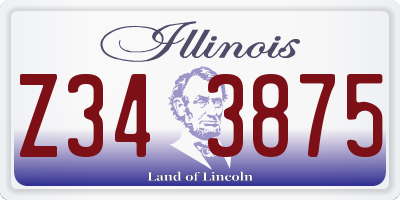 IL license plate Z343875