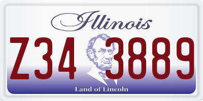 IL license plate Z343889