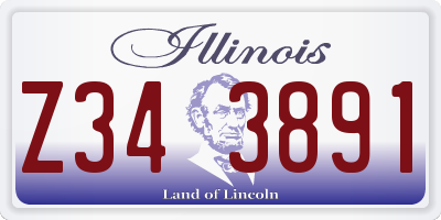 IL license plate Z343891