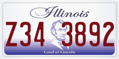 IL license plate Z343892