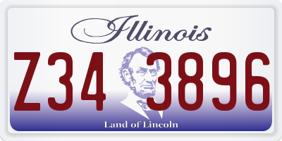 IL license plate Z343896