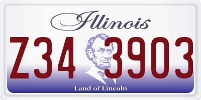 IL license plate Z343903