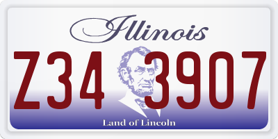 IL license plate Z343907