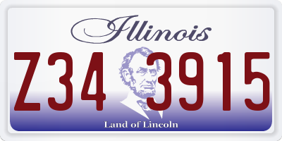 IL license plate Z343915