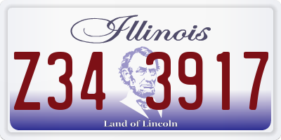 IL license plate Z343917