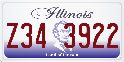 IL license plate Z343922