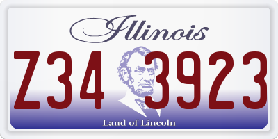 IL license plate Z343923